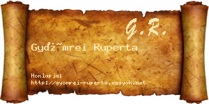 Gyömrei Ruperta névjegykártya